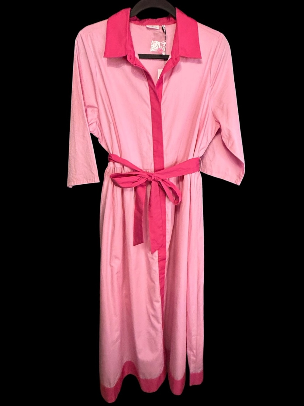 Hermoza Francesca Pink Pleated Shirtdress NWT